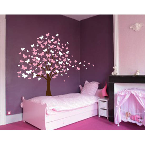 Innovative Stencils Butterfly Cherry Blossom Tree Baby Nursery Wall